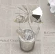 Spinning Carousel Candle Holder with Moon Charms, Silver