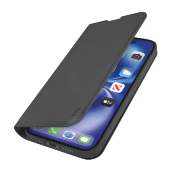 SBS Wallet Smooth Flip Case for iPhone 16e / 17e - Black