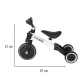 Daugiafunkcinis vaikiškas balansinis dviratukas Trike Fix Mini 3in1, baltas