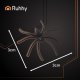 Ruhhy Glow in the Dark Spider Web with 20 Spiders, Halloween Decoration 26214