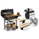 Charcoal Garden Grill Barrel with Chimney Berdsen BD-895, black