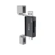 USB and USB-C 3.0 Memory Card Reader Devia EL240 2-in-1, black