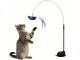 Interactive Cat Toy Rod with Suction Cup and Bird