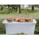 GreenBlue GB371 Elastic Catering Table Cover, 180x75x74cm, White