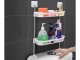 Freestanding Bathroom Shelf Over Toilet with 2 Shelves, White