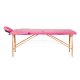 Folding Wooden Massage Table Komfort Activ Fizjo 2 Segmented, Pink