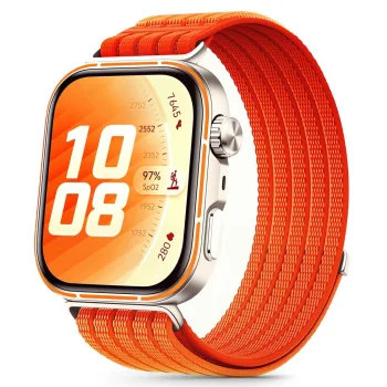 Tech-Protect Nylon Strap for Huawei Watch Fit 3 / 4 / 4 Pro / 5 / 5 Pro, Orange
