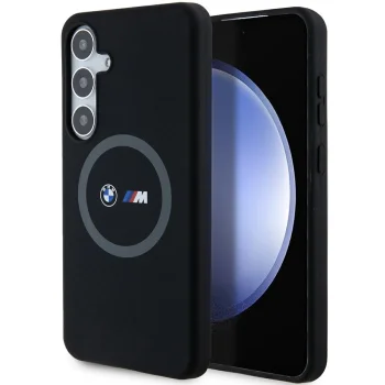BMW Samsung Galaxy S24+ Case Silicone Printed Ring MagSafe, Black