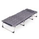 MultiGarden Folding Lounge Chair with Mattress and Pillow for Patio Camping, Gray