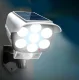 Solar LED light with 77 LEDs and camera dummy, white