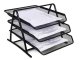 Metal Mesh Desk Organiser with 3 Drawers for A4 Files, Black