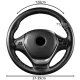 Xtrobb 25304 Sew-On Eco-Leather Steering Wheel Cover, 37-39 cm, Black