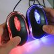 Mini Wired Optical Mouse AK190, Black/Transparent