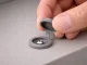 Hinged Furniture Screw Covers Light Grey, 100 pcs