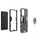 Ring Armor Case for Samsung Galaxy A73 with Ring Holder, Black