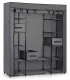 Massido Large Textile Wardrobe with Drawers, Graphite