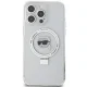 Karl Lagerfeld iPhone 15 Pro Case Ring Stand Karl Head MagSafe, White