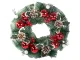 Christmas Decorative Wreath, Red/White, 30 cm
