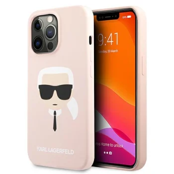 Karl Lagerfeld Silicone Karl's Head Case for iPhone 13 Pro / 13 - Light Pink