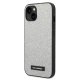 Karl Lagerfeld iPhone 14 Plus Case Glitter Plaque Logo, Silver