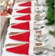 Cutlery Pockets Santa Hat, Set of 6 Pcs