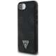 Guess Grained Hot Stamp Peony Triangle Logo MagSafe Case for iPhone 16e, Black