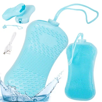 Silicone Body Massage Brush, Rechargeable (Mixed Colors)