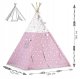 Nukido Children Tent Tipi with Lights, Pink stars