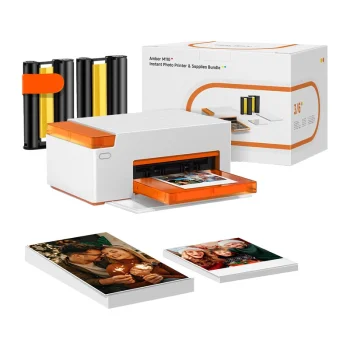 Liene Amber M110 4x6" Portable Photo Printer with 60 Sheets Paper & 2 Cartridges