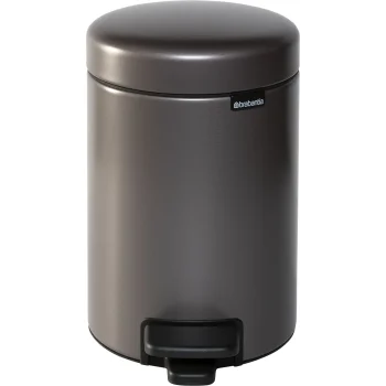 Brabantia NewIcon Pedal Bin, 3L Confident Platinum