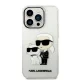 Karl Lagerfeld Glitter Karl&Choupette Phone Case Cover iPhone 14 Pro Max 6.7\" - Transparent