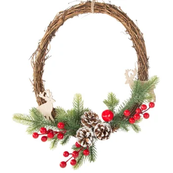 Christmas Wreath for Door and Wall, 30x25 cm
