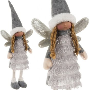 Standing Christmas Fairy Figurine Ruhhy 22343, Grey