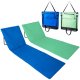 Folding Beach Mat Lounger with Backrest and Carry Bag, Green
