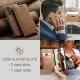 Samsung Galaxy A55 ( SM-A556B/DS ) CASEME Wallet Magnetic Leather Case Cover, Brown