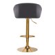 4Rico QS-B16G Bar Stool, Grey Velvet