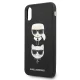 Karl Lagerfeld Saffiano Karl&Choupette Head Case for iPhone X/XS Black
