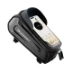 Wozinsky Bicycle Frame Bag with Phone Pocket, 1.7L, Black