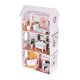 Ecotoys Alice leļļu māja, 3 stāvi, 9 mēbeles