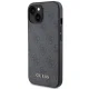 Guess 4G Metal Gold Logo Case for iPhone 15 Plus / 14 Plus Gray