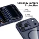 Tech-Protect MagMat MagSafe Case for iPhone 17 Pro Max - Transparent / Navy Blue
