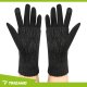 Trizand Touchscreen Gloves with Arm Warmers, Black