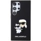 Samsung Galaxy S24 Ultra (SM-S928) Karl Lagerfeld 3D Rubber Karl & Choupette Cover Case, Black