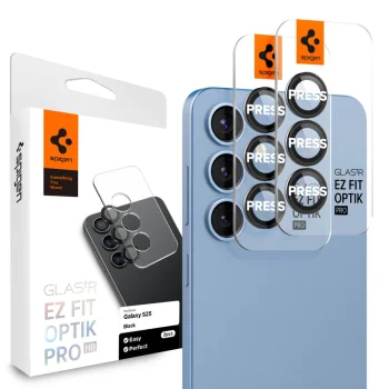 Spigen Optik Pro Glas.Tr EZ Fit Camera Protector for Samsung Galaxy S25, Black
