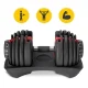 4FIZJO Premium Adjustable Dumbbell 40 kg with Tray, Black