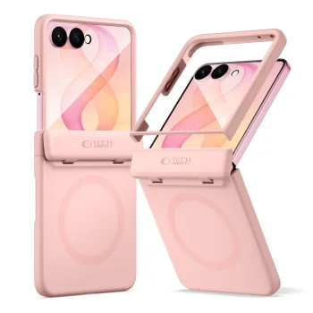 Tech-Protect Kevlar Aura MagSafe Case for Samsung Galaxy Z Flip 8, Pink