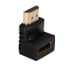 Akyga Adapter Connector Up Angle HDMI Male to HDMI Female, Black