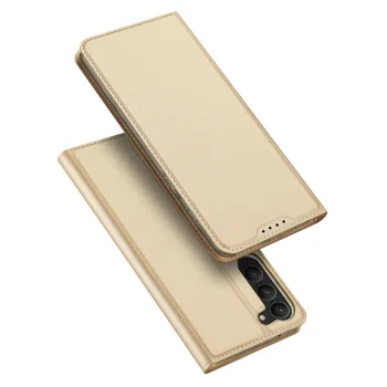 Atverčiamasis dėklas Dux Ducis Skin Pro skirtas Samsung Galaxy S23+, auksinis