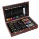 Kid\'s Painting Drawing Set in a Wooden Case (pencils, paint, brushes, etc.)