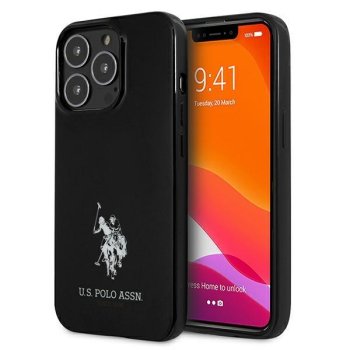 Apple iPhone 13 Pro Max 6.7'' US Polo Horses Logo Case Cover (USHCP13XUMHK), Black